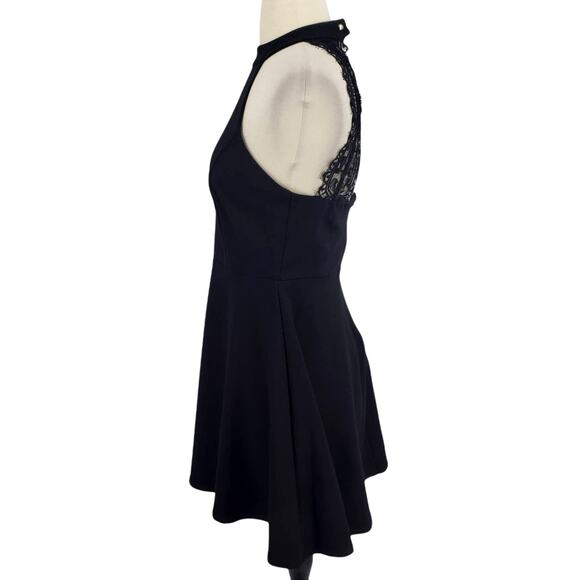 Lulus Hometown Girl Black Lace Skater Dress Size Medium - Picture 7 of 10